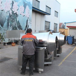 青稞面電磁加熱滾筒炒菜機(jī)用途 山東諸城中潤(rùn)機(jī)械